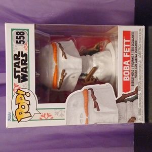 New Funko Pop 558 Disney Star Wars Boba Fett Snowman Bobble-Head Figure